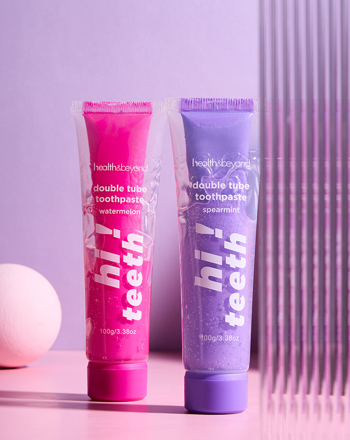 Dubbele tube tandpasta met dubbel effect