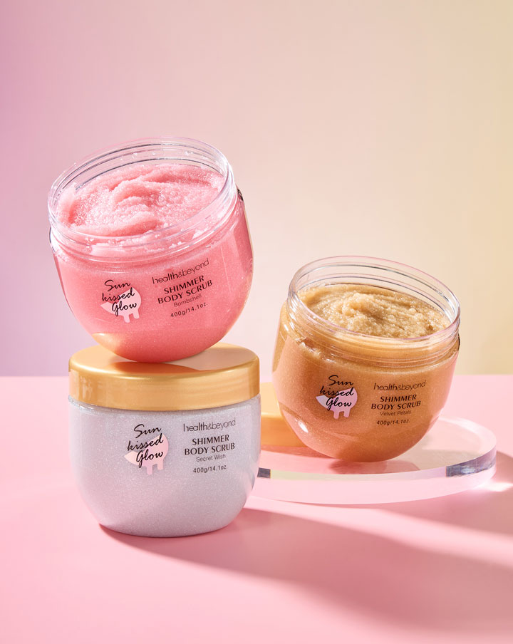 Glanzende bodyscrub