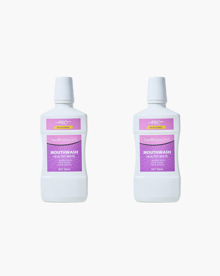 Gezonde witte mondspoeling