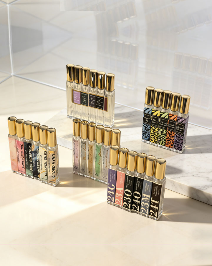 Oosterse zijde parfumcollectie