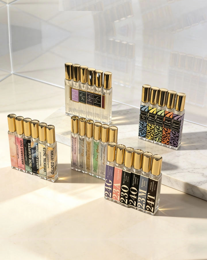 Oosterse zijde parfumcollectie