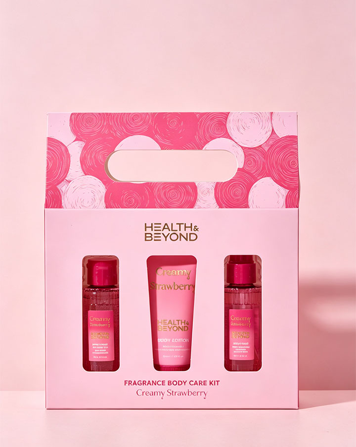 lichaamsverzorgingsset voor op reis body care travel set