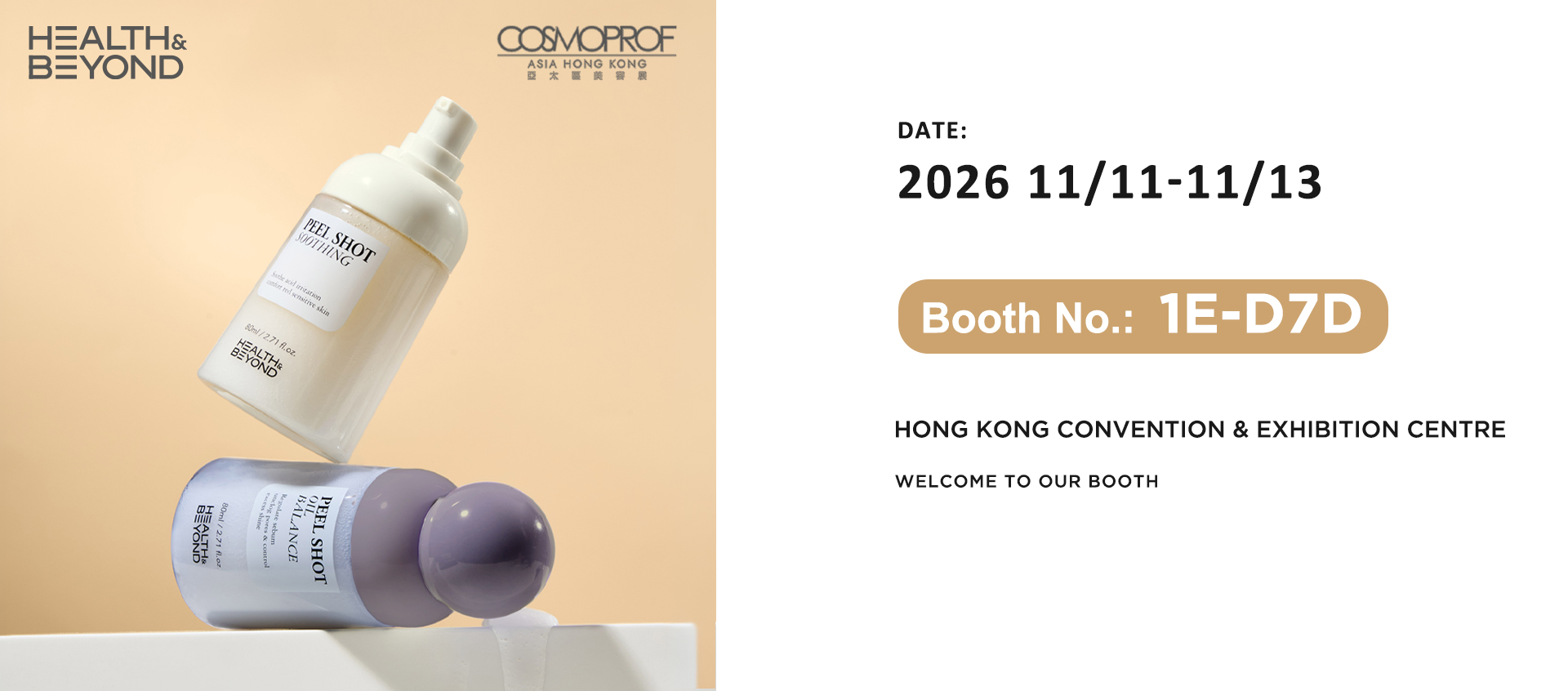 Health & Beyond exposeert op Cosmoprof Asia 2026.